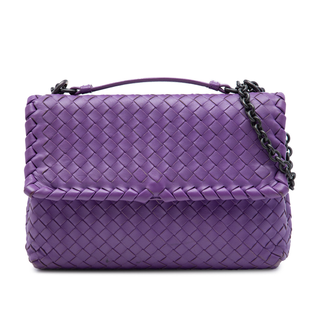 Pre-Loved Bottega Veneta Small Nappa Intrecciato Olimpia Crossbody